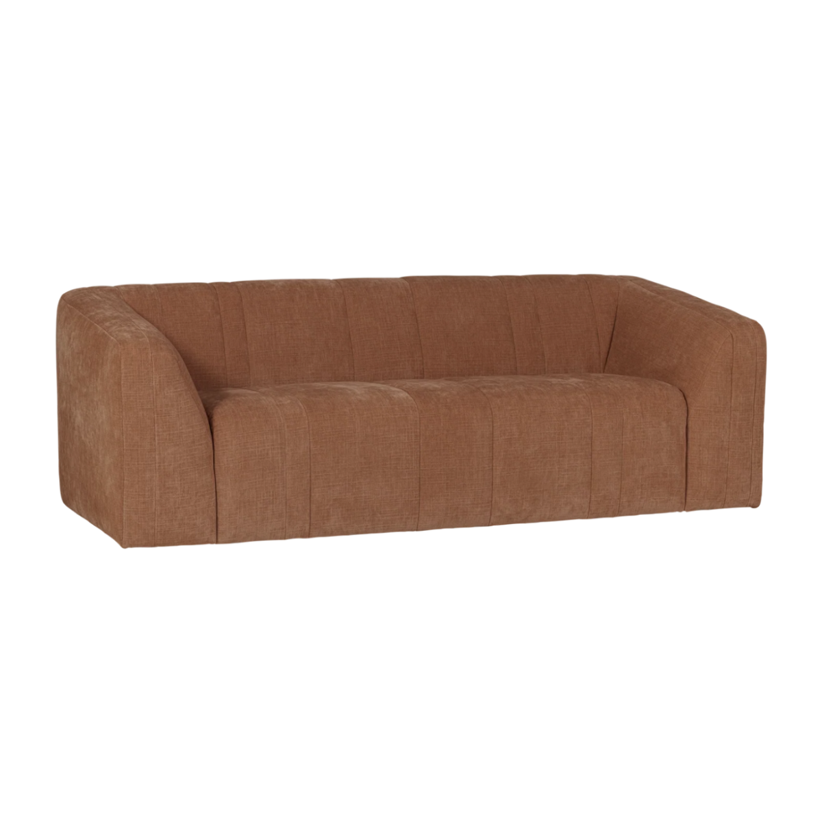 Zweisitzer-Sofa OMAIRE rostbraunes Chenille