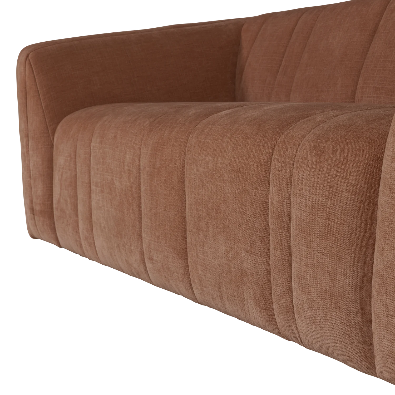 Zweisitzer-Sofa OMAIRE rostbraunes Chenille