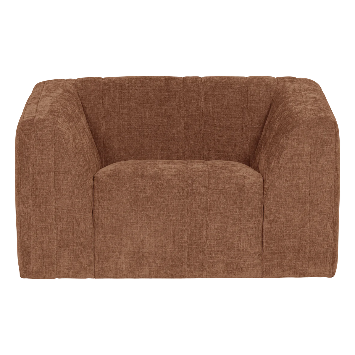 Sessel OMAIRE rostbrauner Chenille