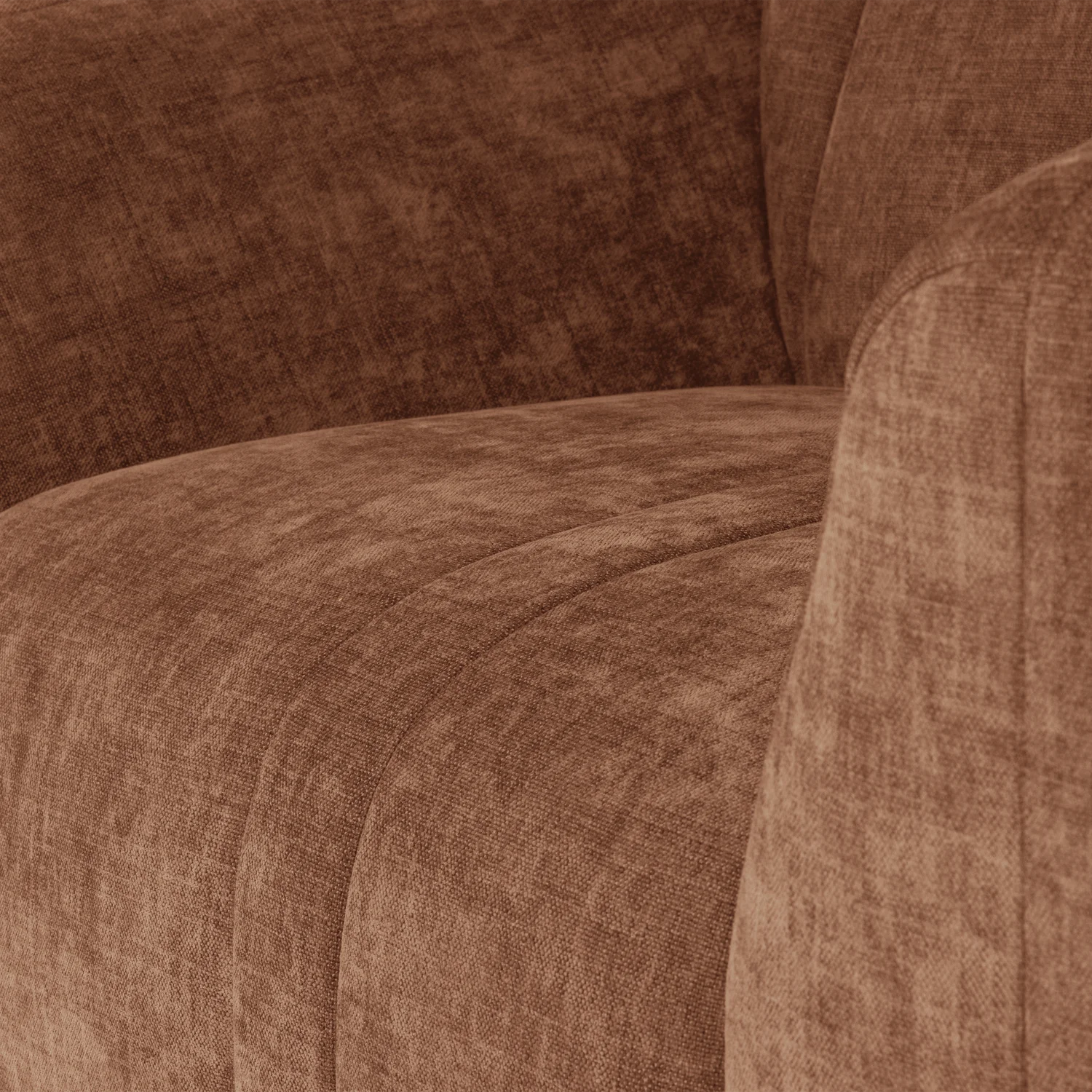 Sessel OMAIRE rostbrauner Chenille