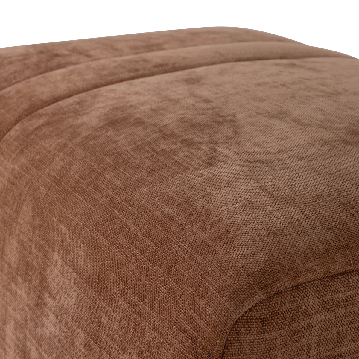 Puff OMAIRE rostbrauner Chenille