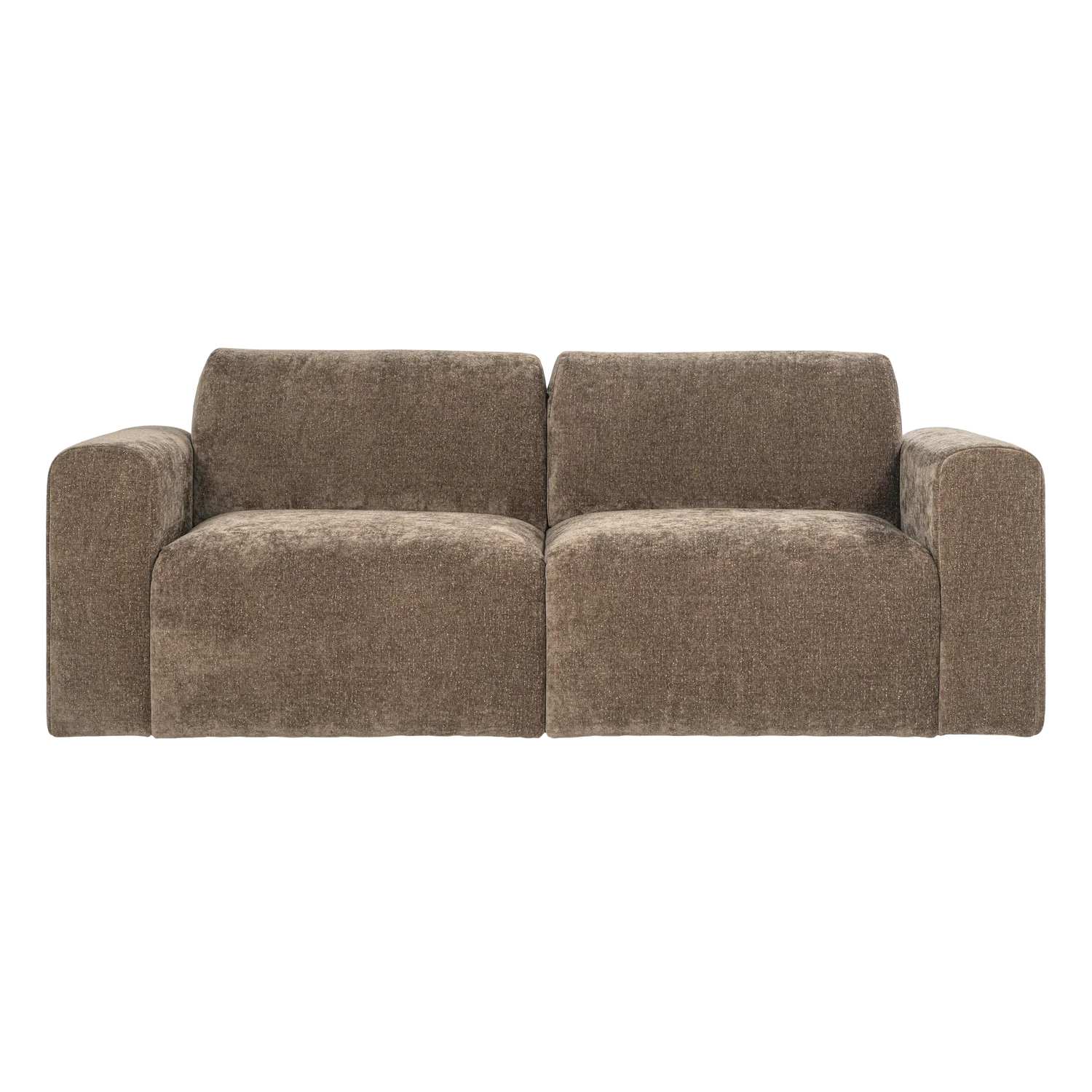 Zweisitzer-Sofa UMINA khakifarbenes Chenille