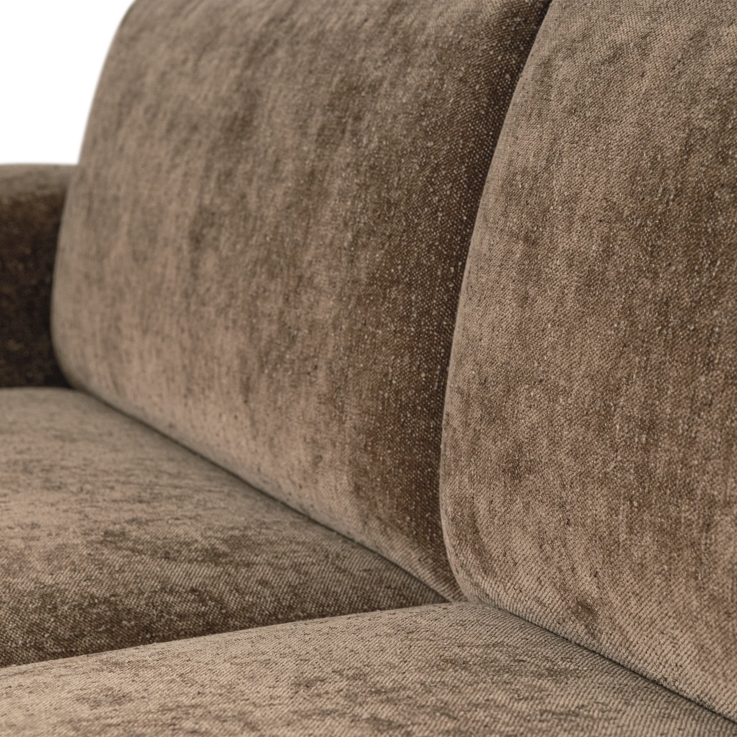Zweisitzer-Sofa UMINA khakifarbenes Chenille