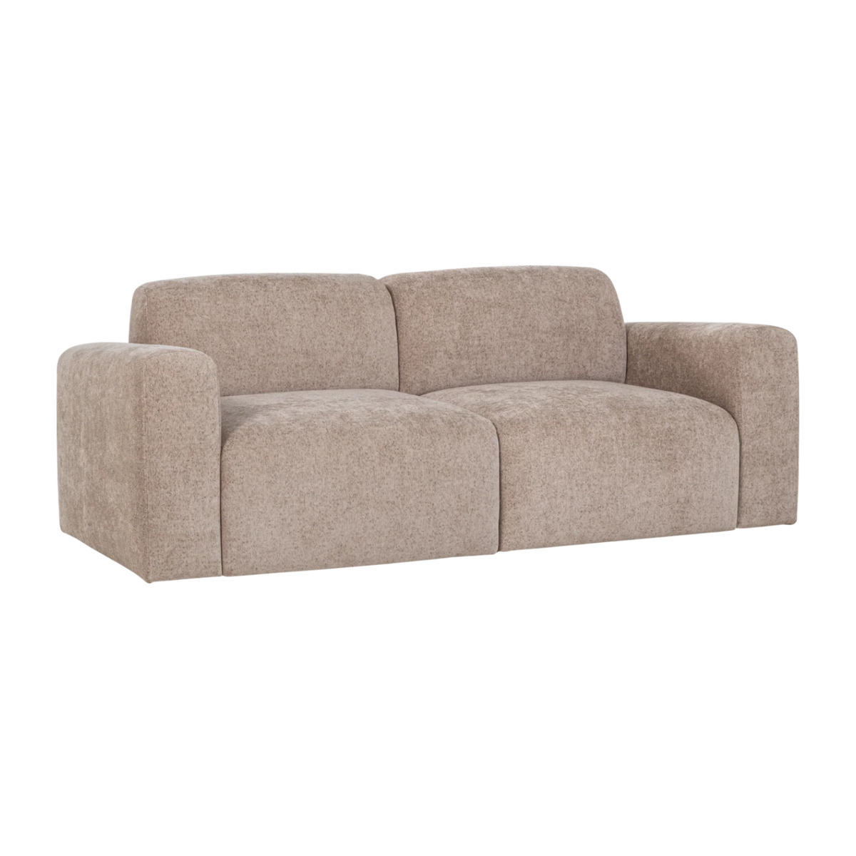 Zweisitzer-Sofa UMINA beiges Chenille