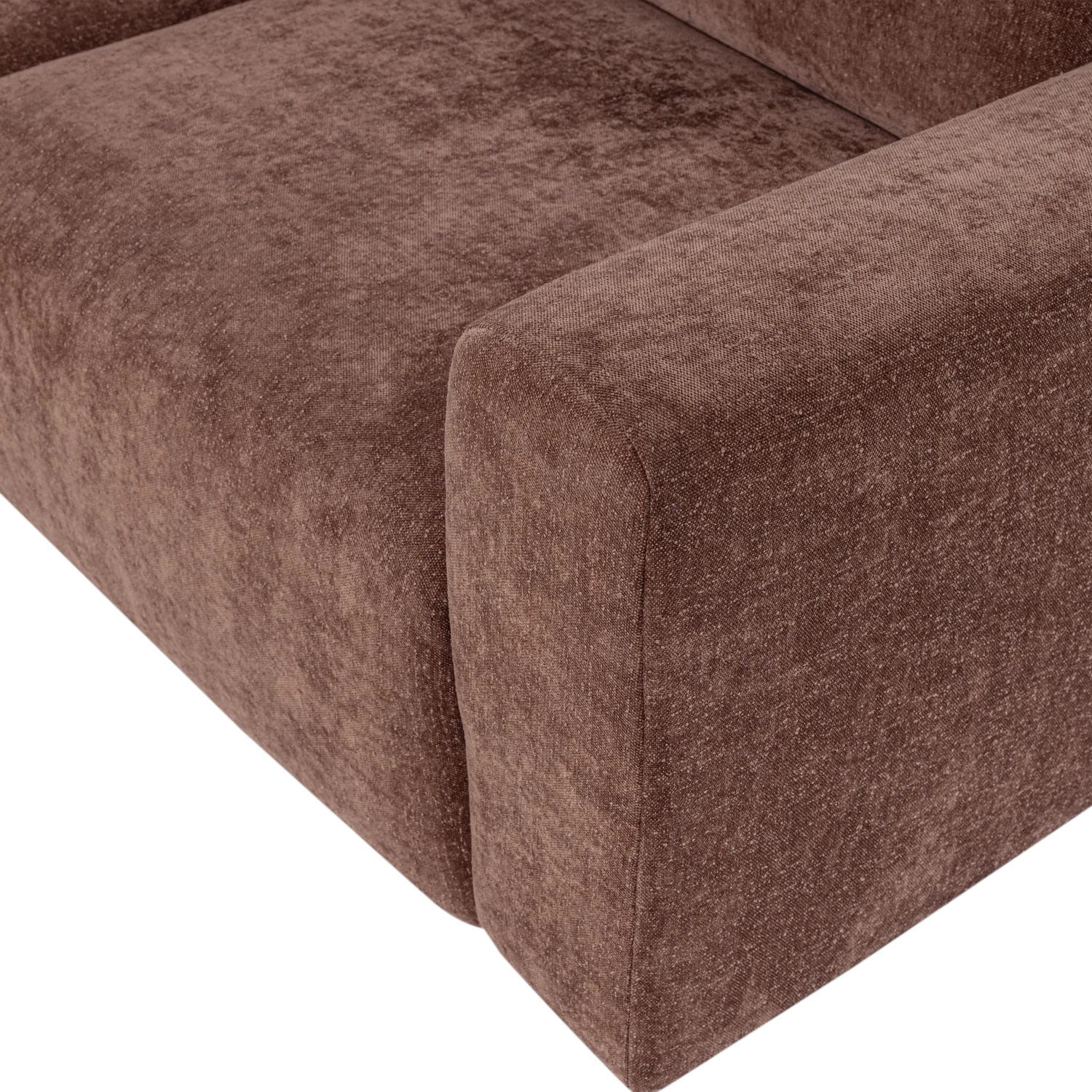 Zweisitzer-Sofa UMINA rosa-braunes Chenille