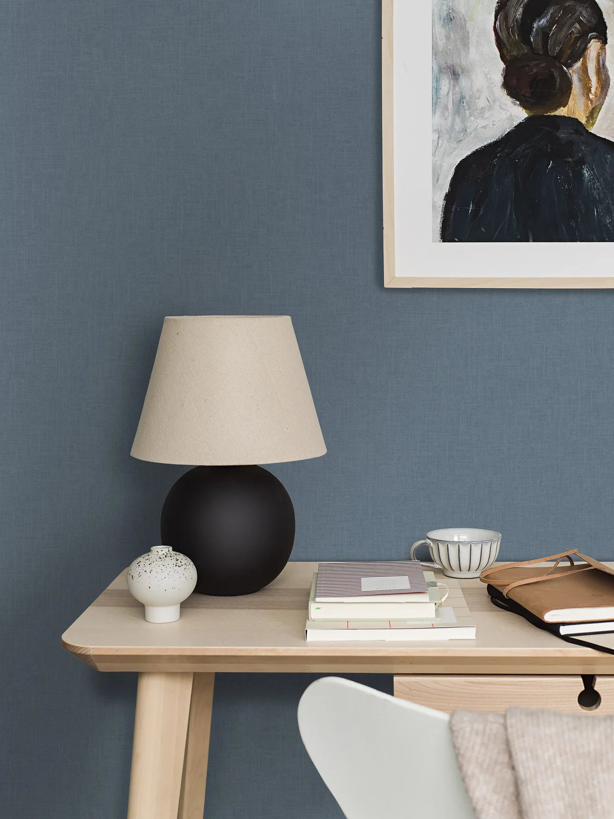 Strukturierte Vlies-Tapete VEGA dunkelblau