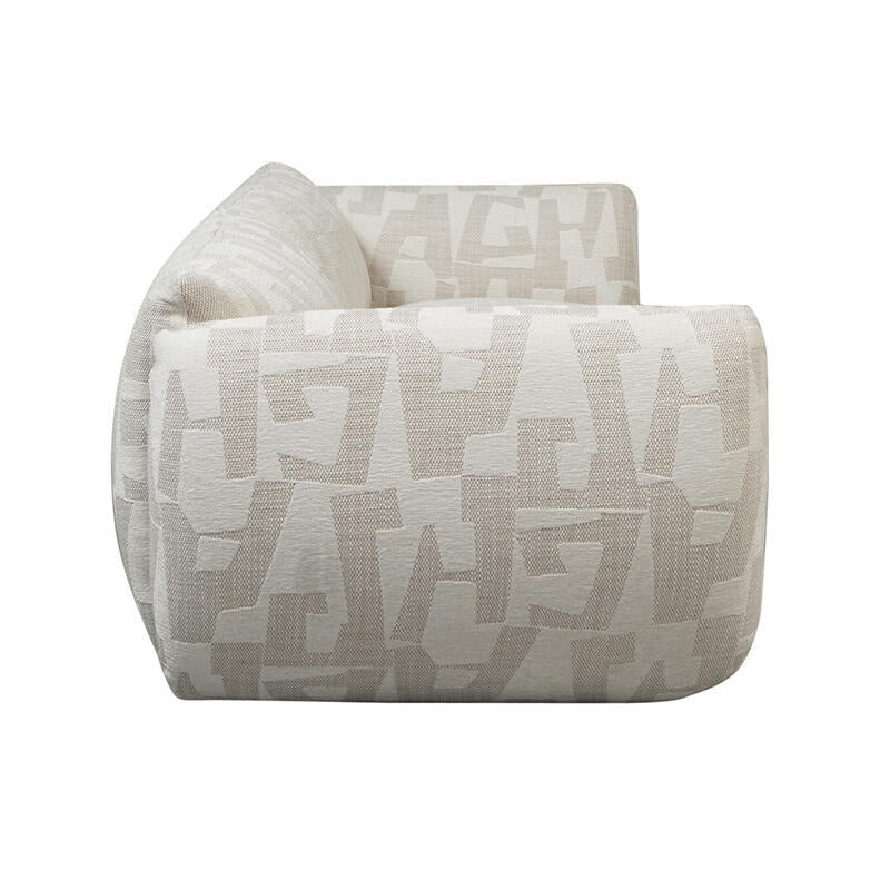 Sofa für 2,5 Personen AMSTERDAM in hellem Beige mit Muster