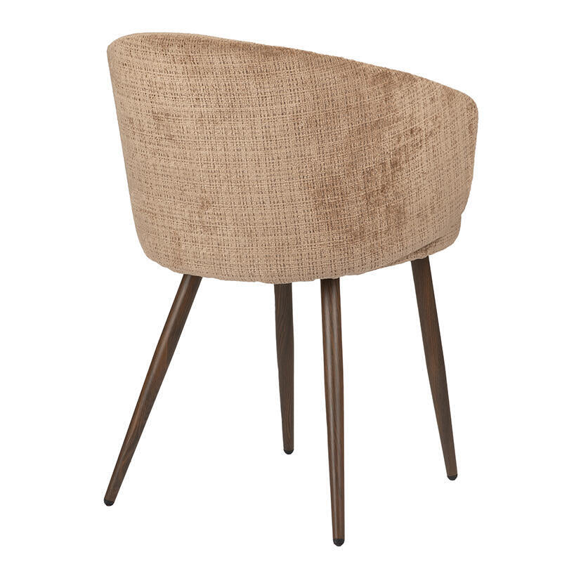 LUNA Chair in Caramel with Dark Wooden Base