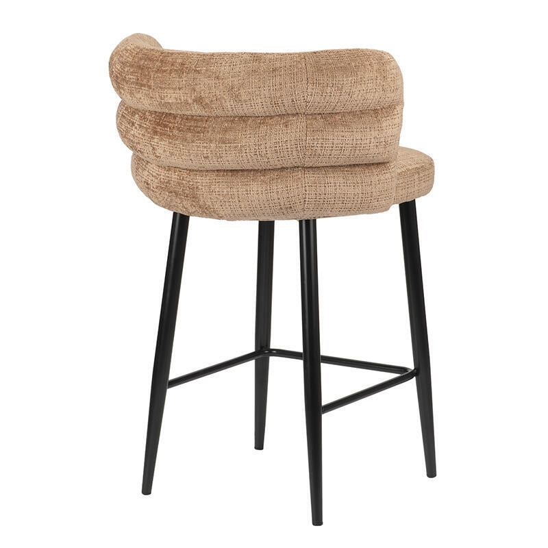 CLOUD stool in caramel with a black base
