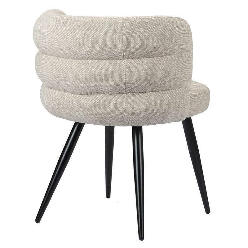 Stuhl CLOUD hellbeige mit schwarzem Gestell
