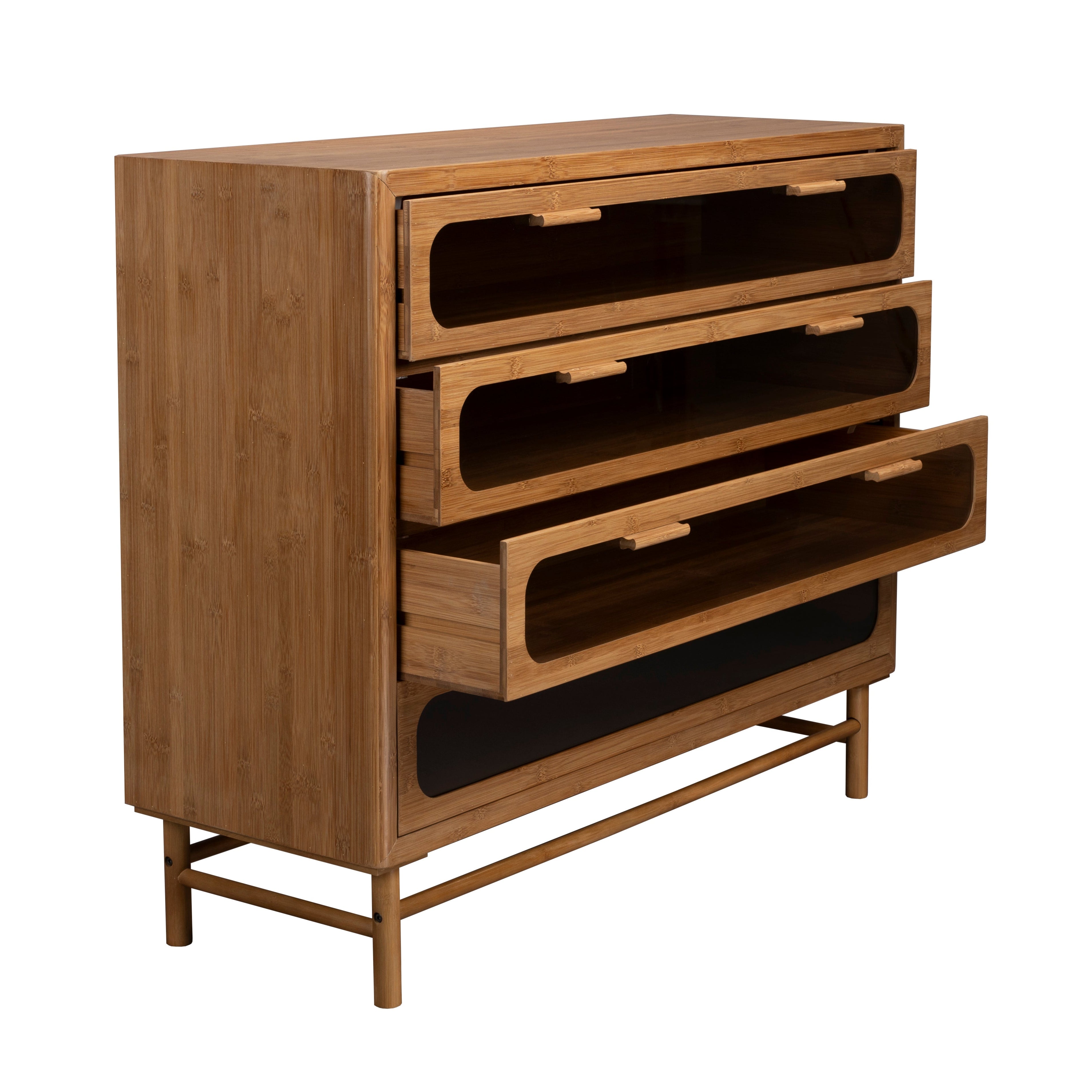 Kommode CAROUN karbonisiertes Bambusholz