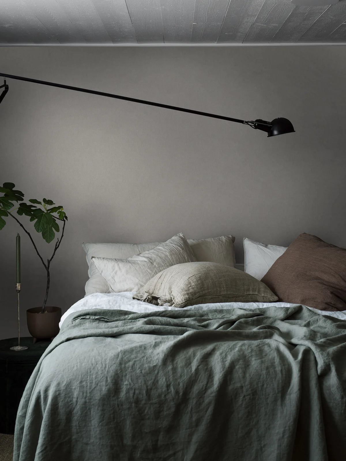 Strukturierte Tapete, die Leinen imitiert - ASH GREY, gedämpftes Grau