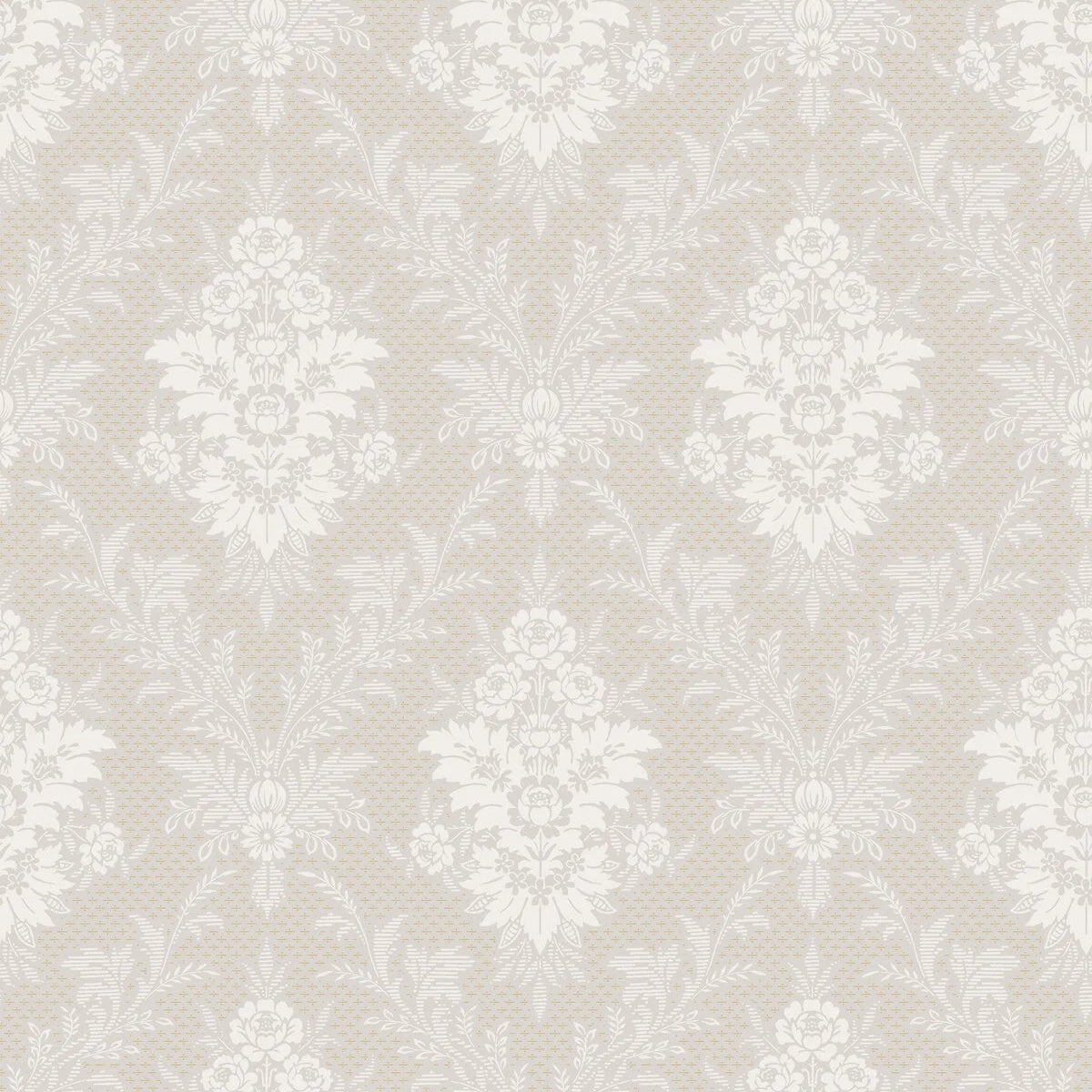 Non-woven paper wallpaper with a plant pattern SOFIA in sandy beige