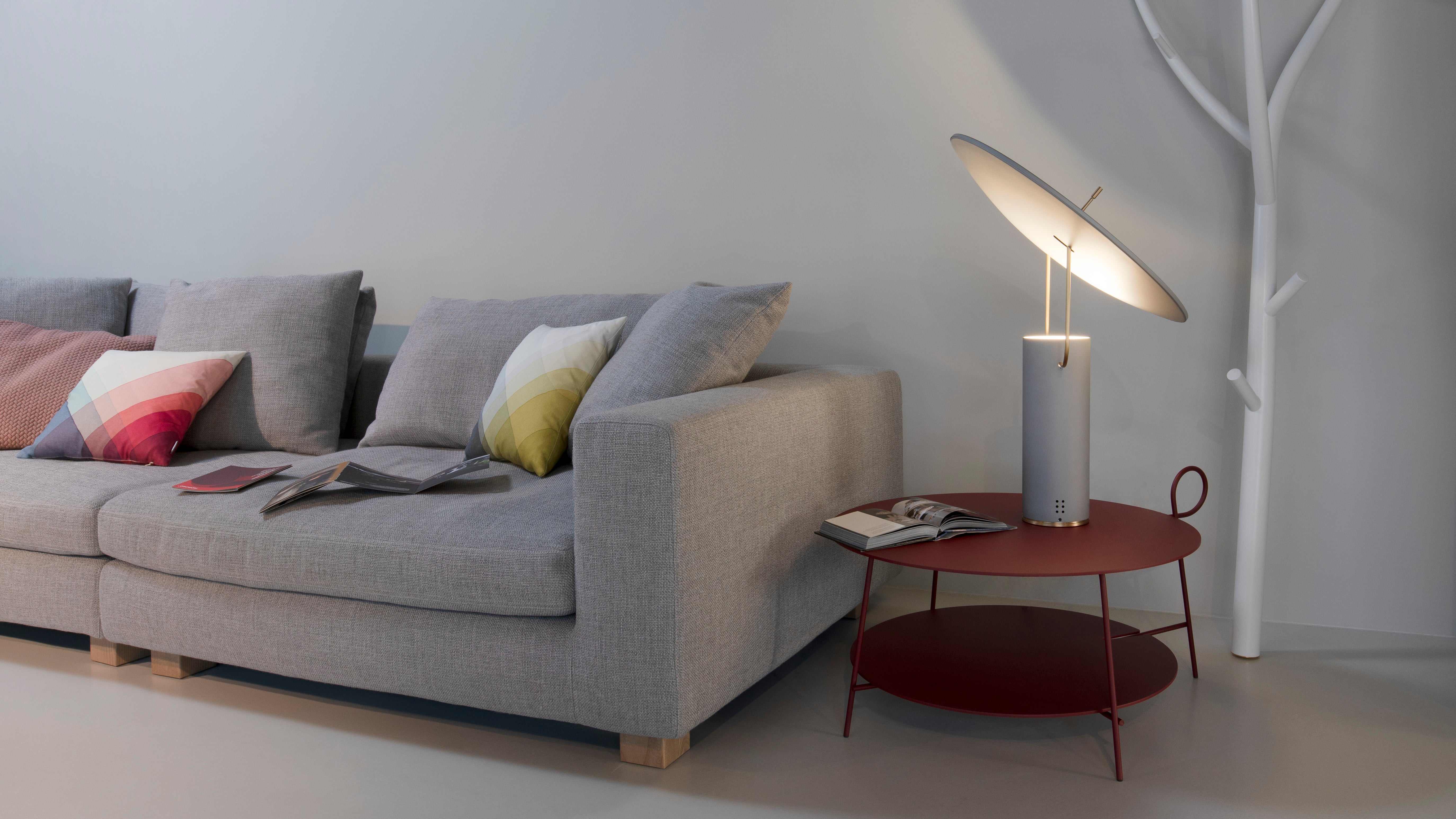 Lampa stołowa TX1 biały z oświetleniem LED