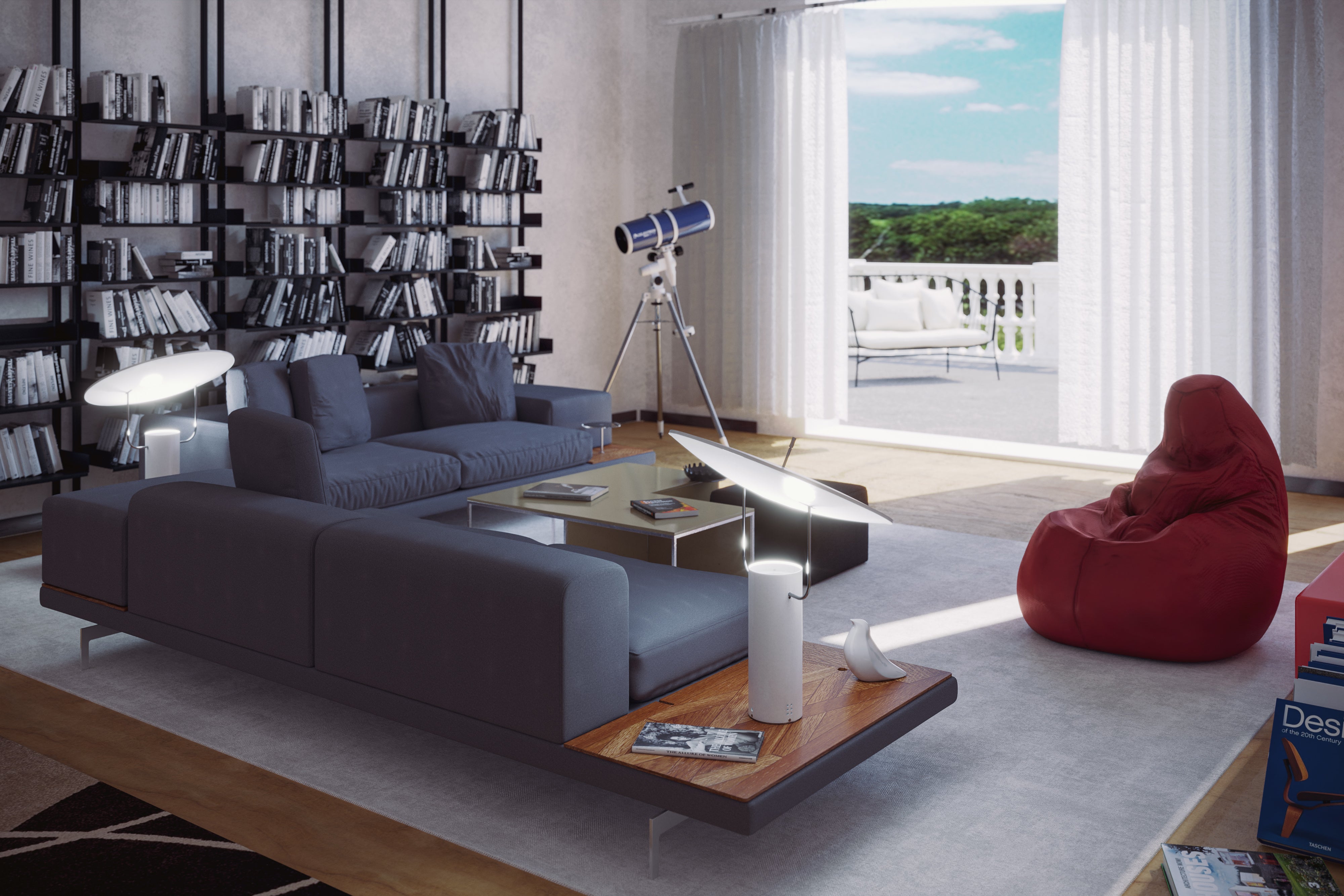 Lampa stołowa TX1 biały – Martinelli Luce