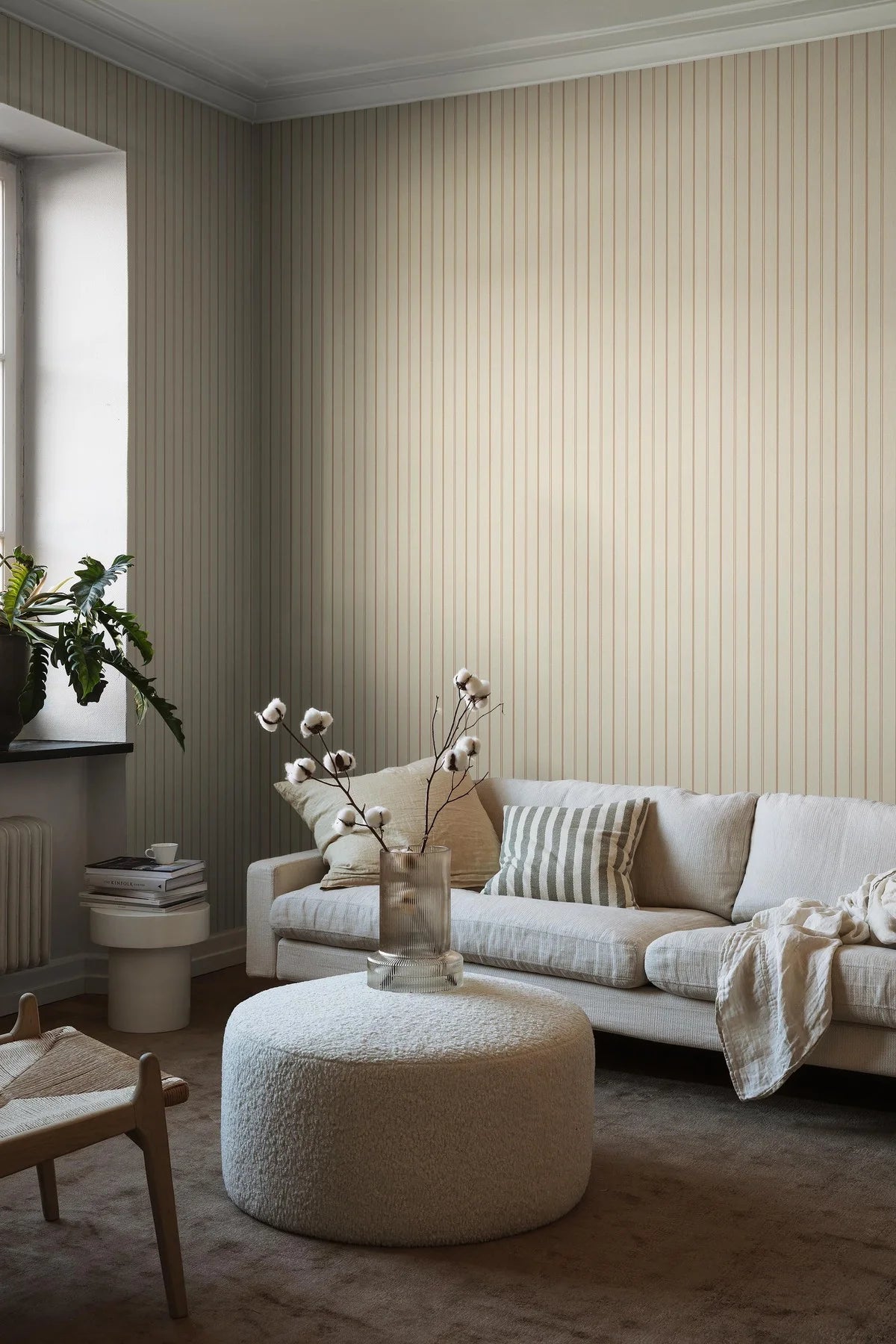 Tapete mit Streifen WOODLAND STRIPE beige
