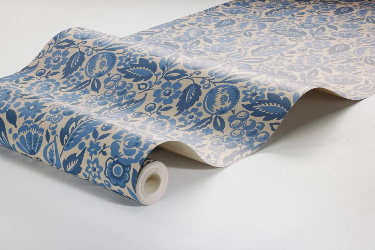 Tapete mit floralem Motiv ELISE in Blau
