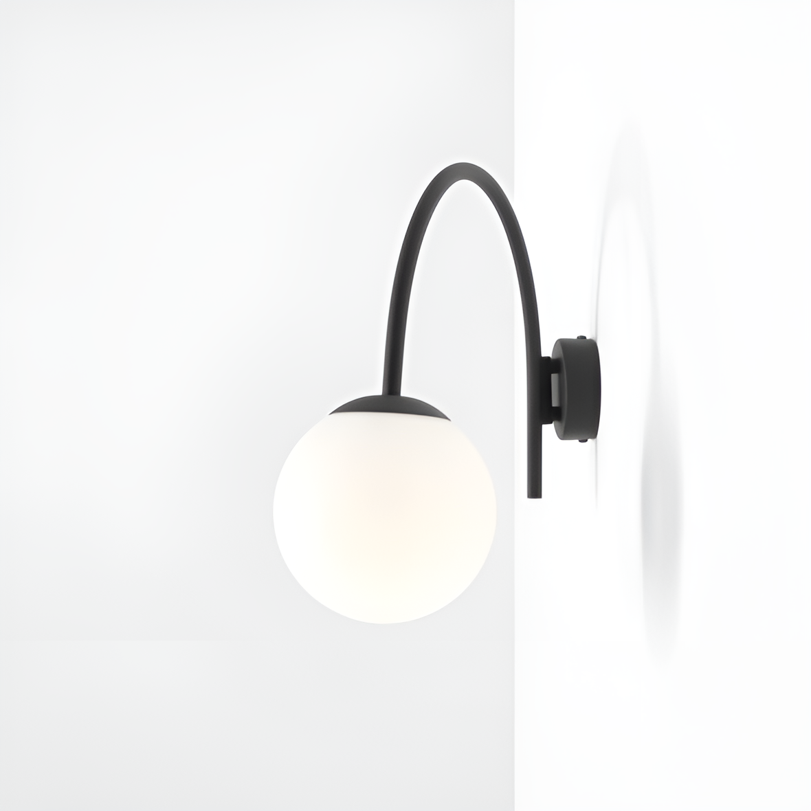Wandleuchte mit Arm NAVE schwarz