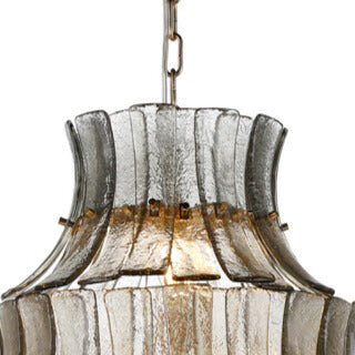 Kronleuchter COLBEY rauchiges Glas