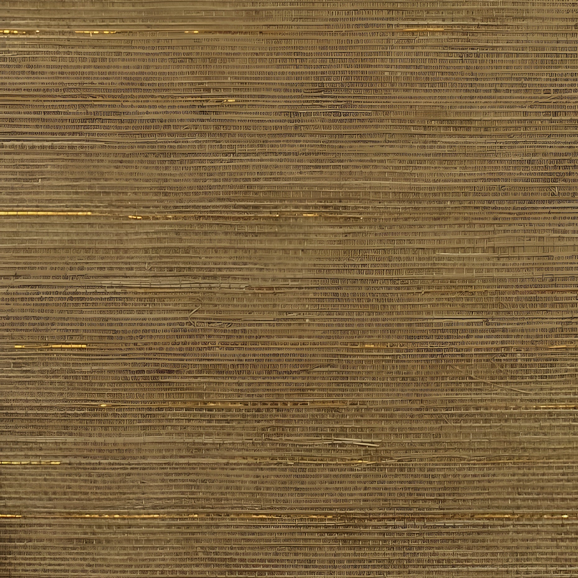 Strukturierte Tapete in natürlicher Agavenblatt-Optik STRIATA - KAKI/OR khaki mit braunem Akzent