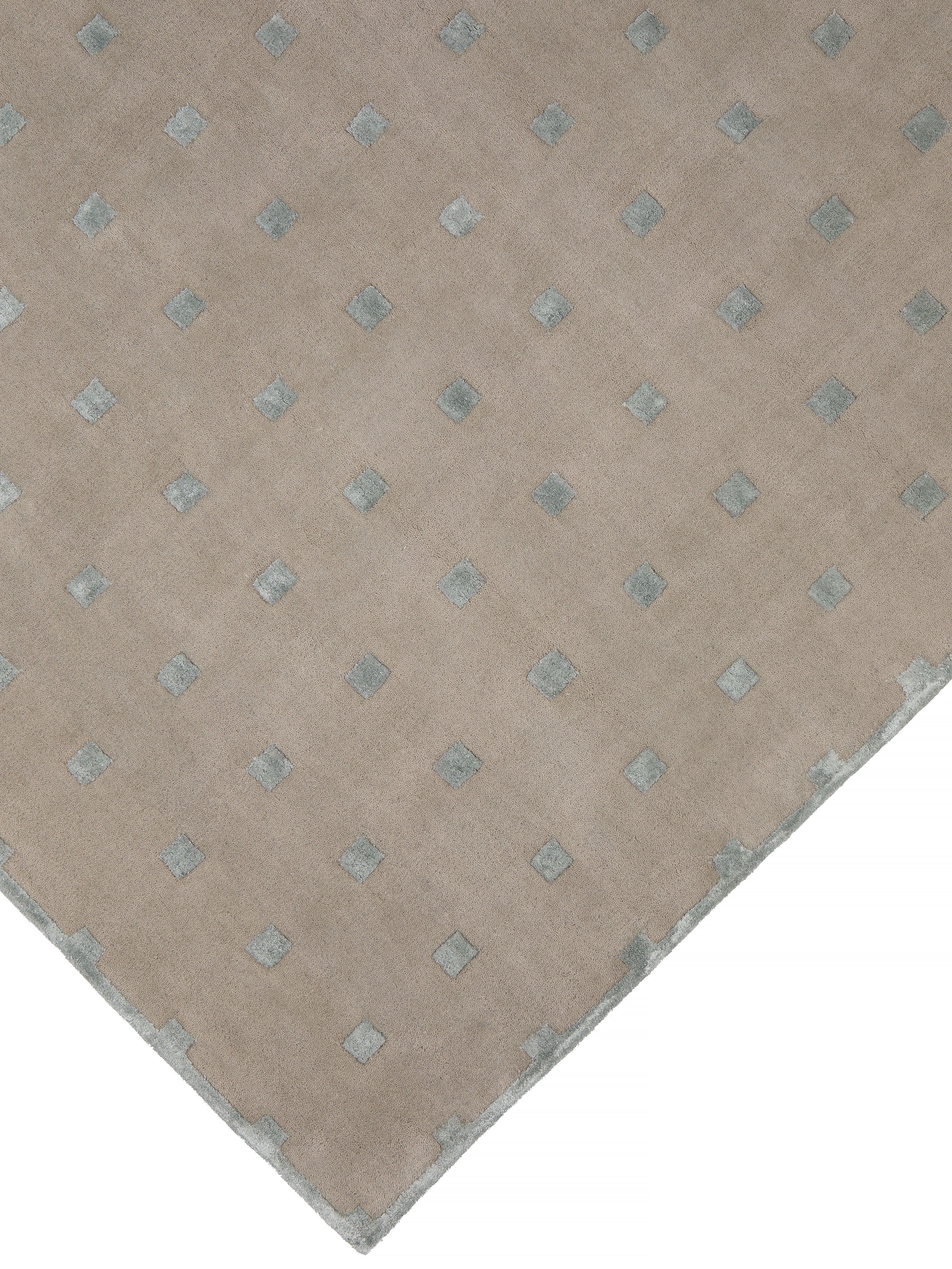 Teppich DELTA dunkelbeige mit Mintgrün