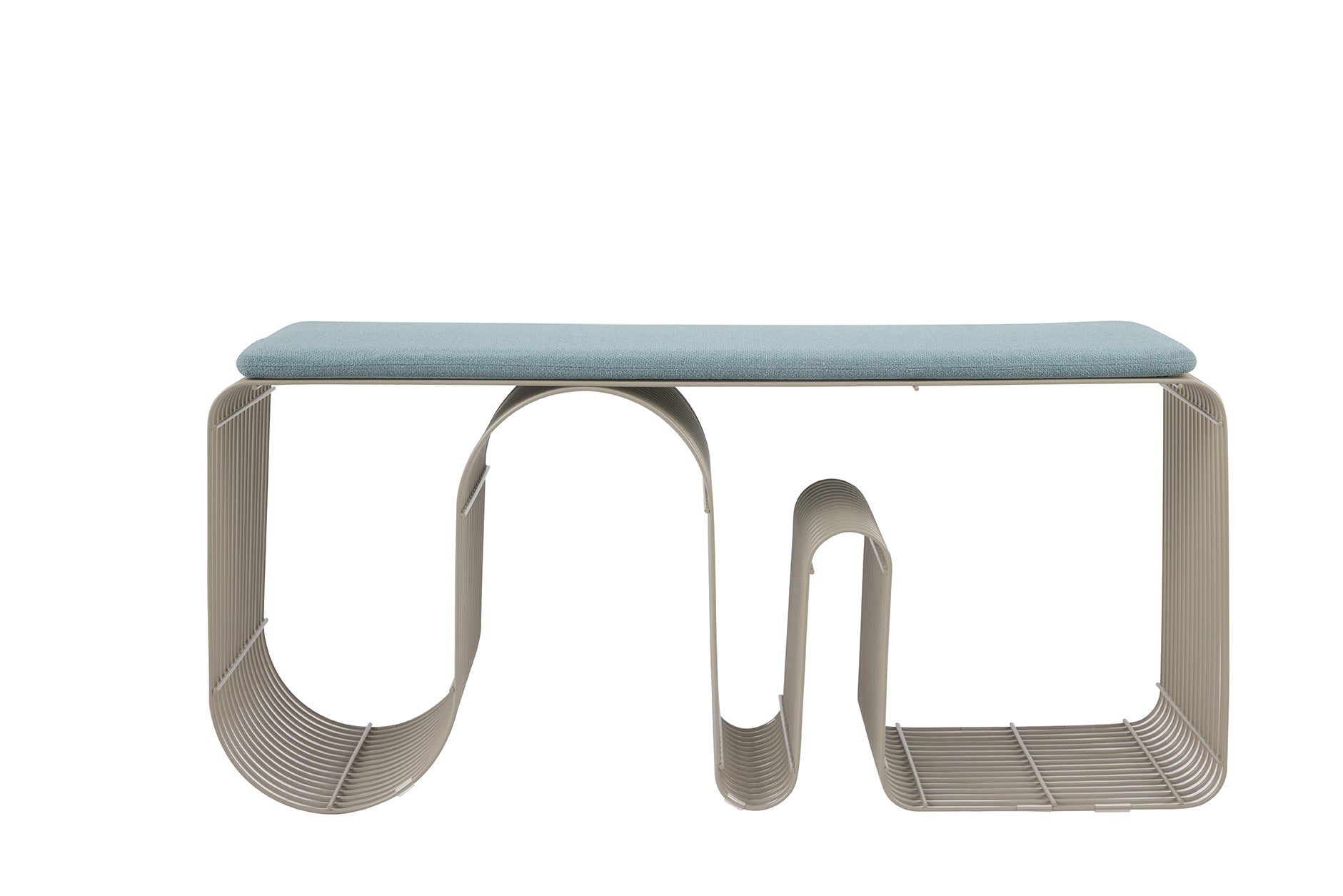 CURVA taupe bench