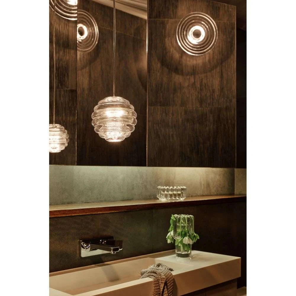 Hängende Lampenrunde Glaspresse