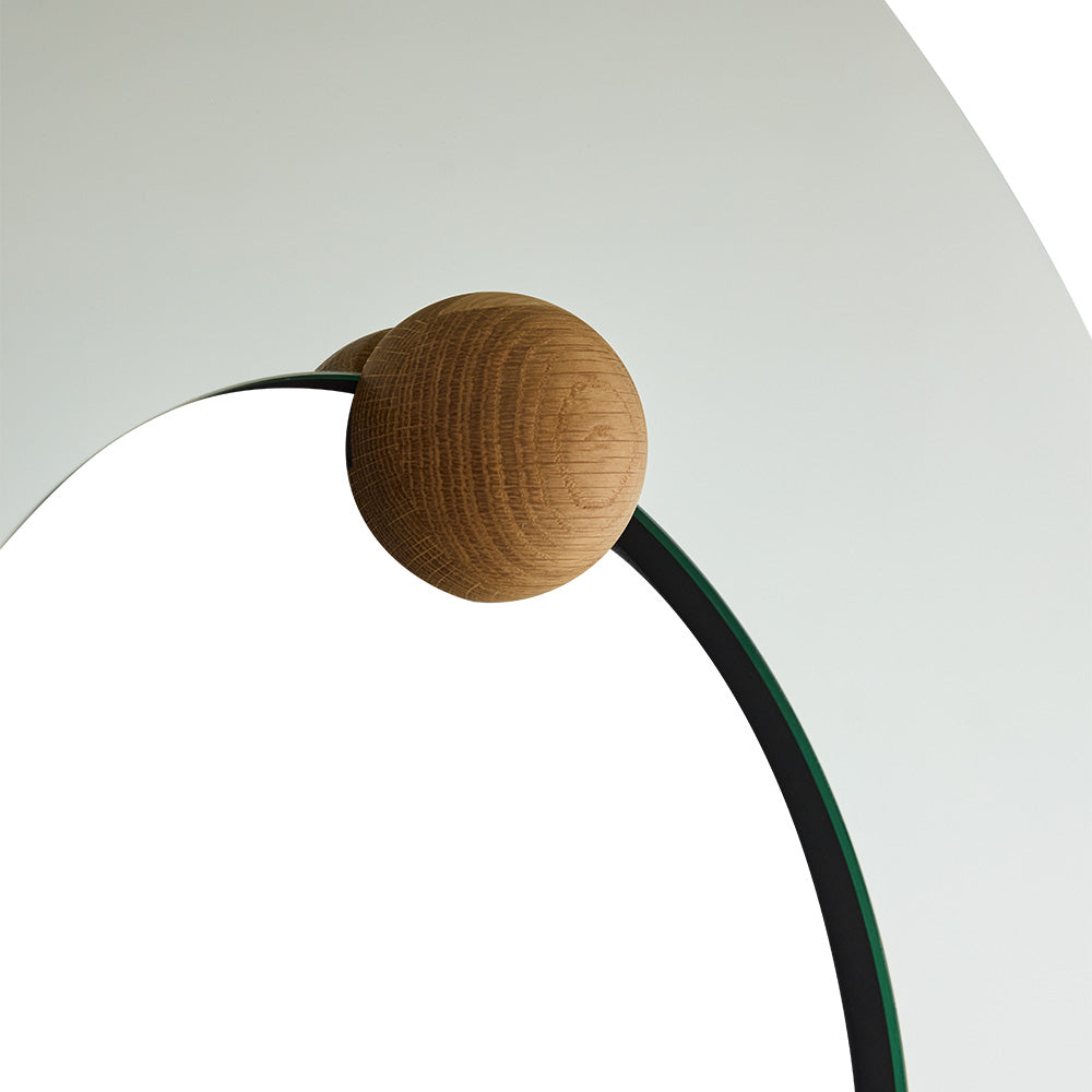 Rundes Lustro CASTELLUM aus Eichenholz