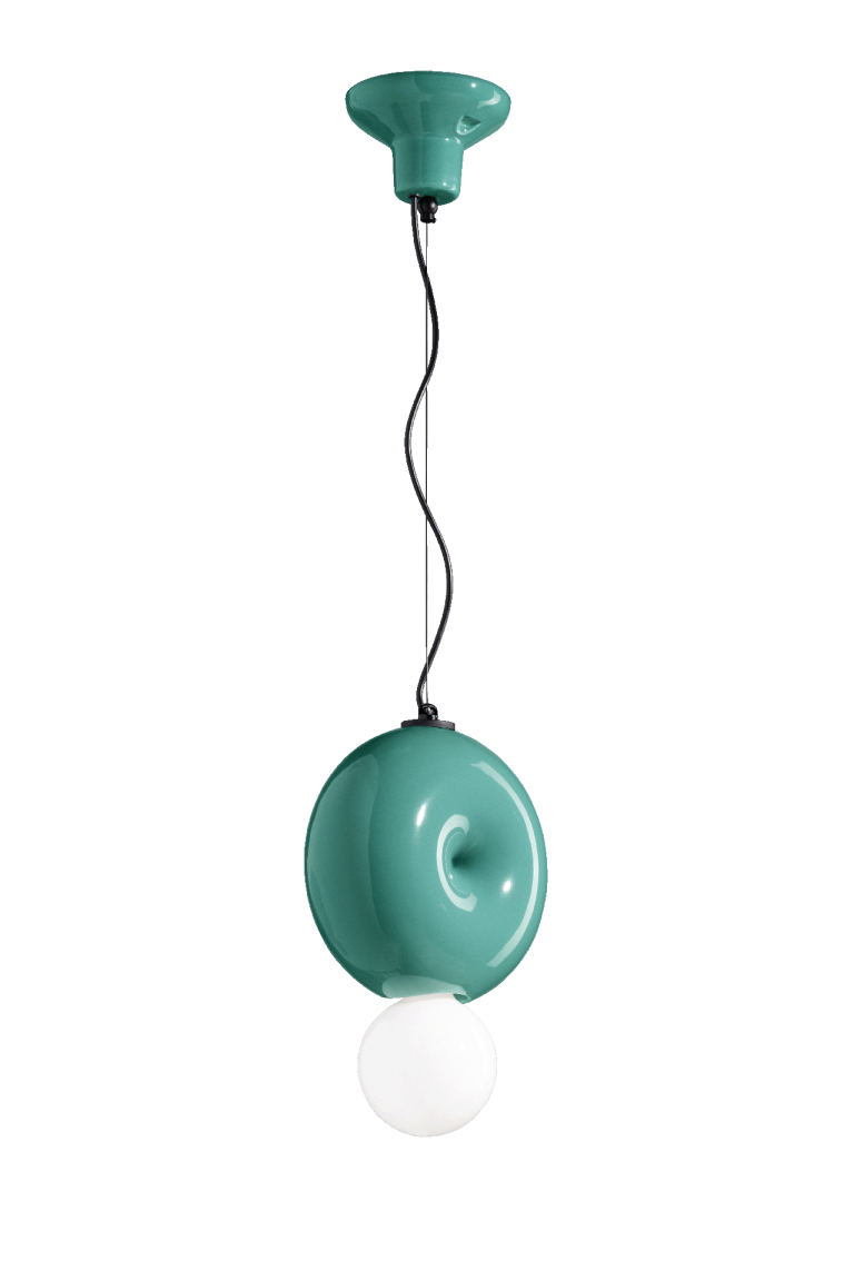 Lampa wisząca ceramiczna BUMBUM turkusowy – Ferroluce