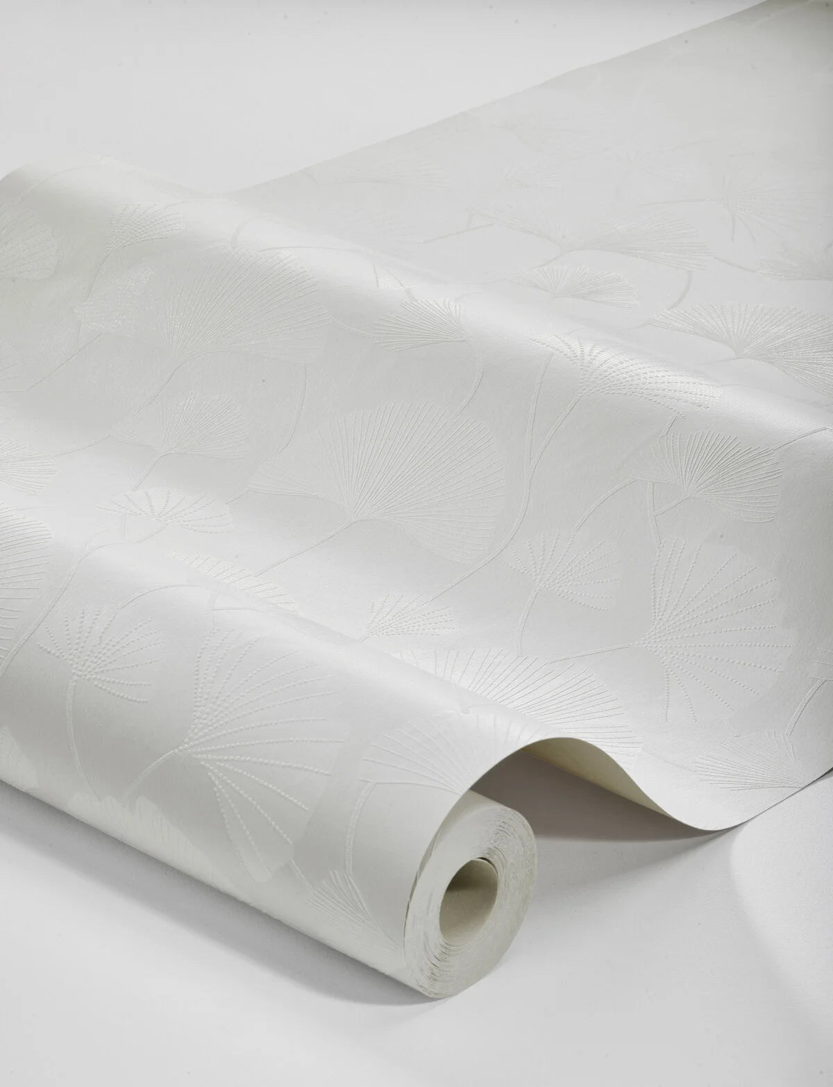 SOPHIA White and Gray Floral Patterned Textured Wallpaper