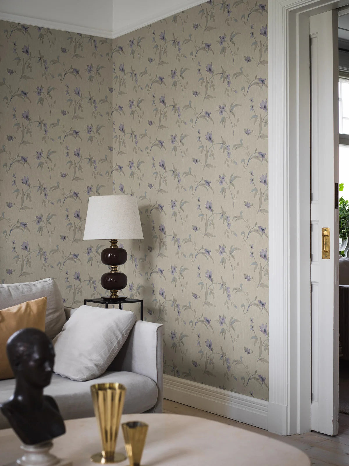 Wandbild mit Pflanzenmotiv MARLENE beige