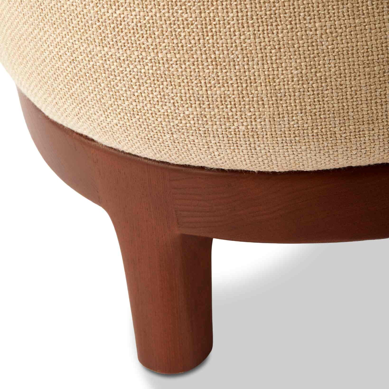 Fotel FIZZ beige mit Holzuntergestell