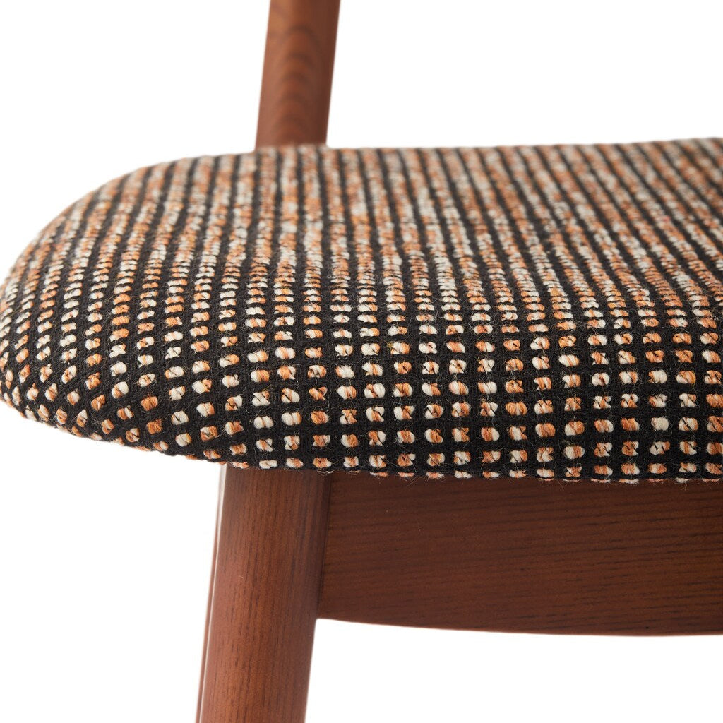 HAPPY DAYS Chair in Dark Brown with Wooden Base