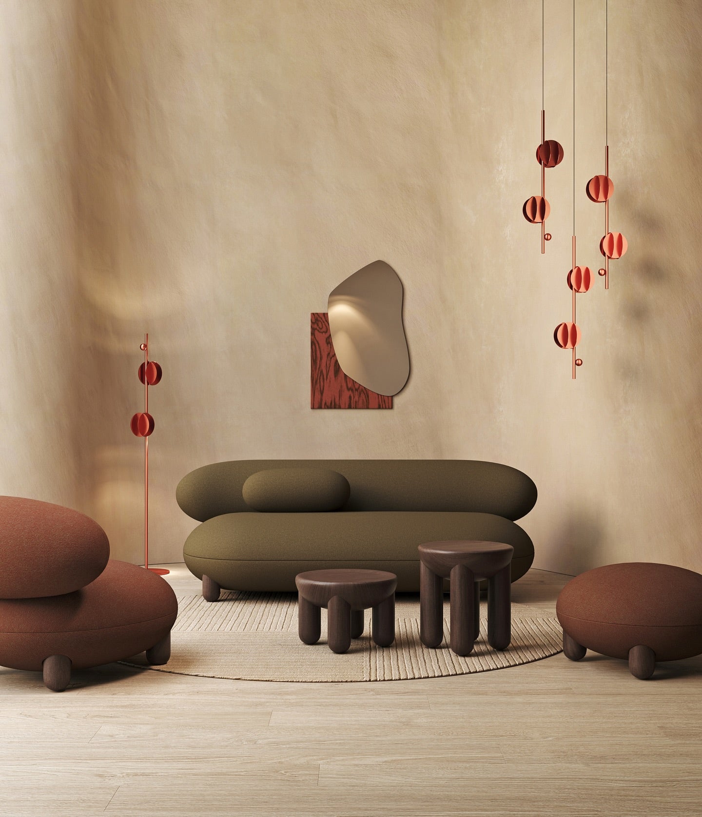 Hanging Lamp EL VERTICAL Copper