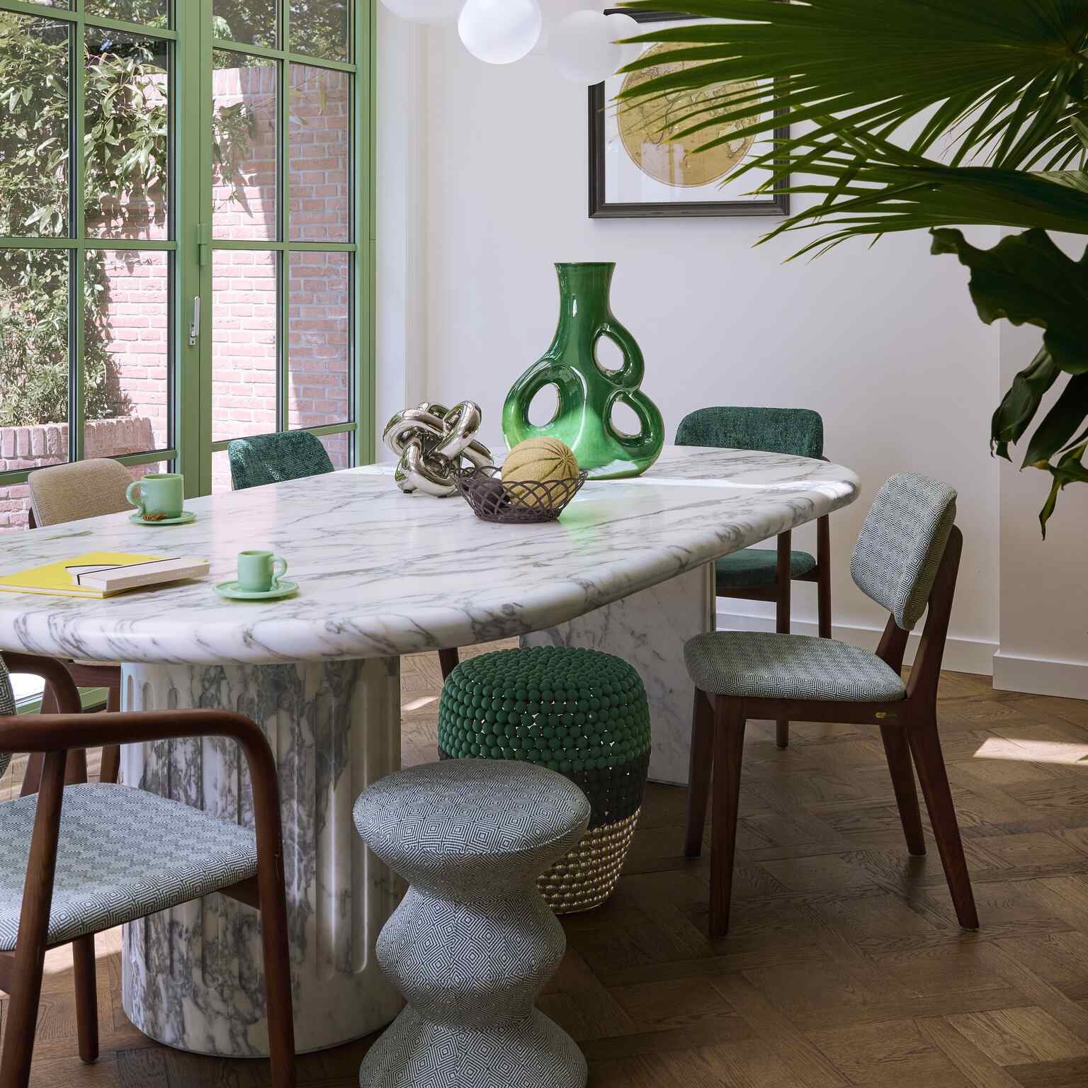 Stuhl HAPPY DAYS grün mit Holzgestell