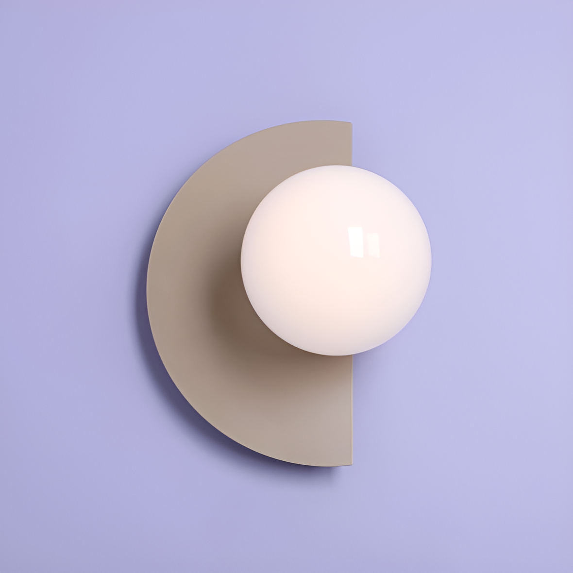 Loop beige wall lamp