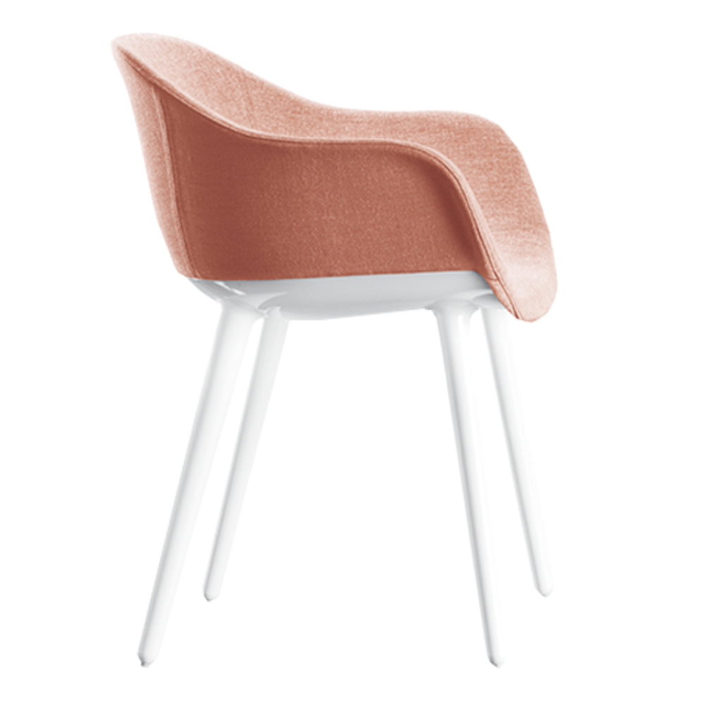 CYBORG LADY chair in pink with a white base