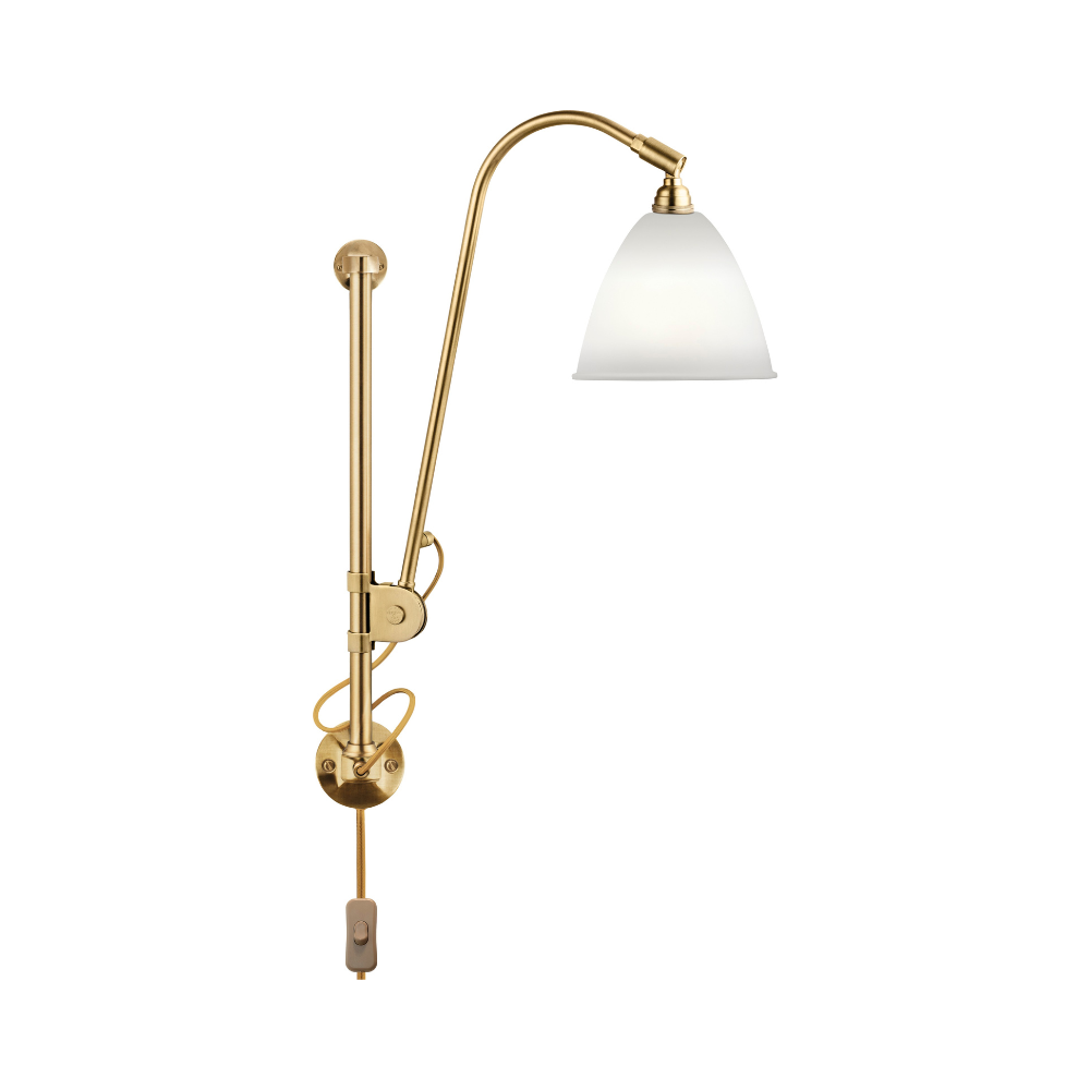 BESTLITE BL5 Wall Lamp in Brass with Porcelain Shade