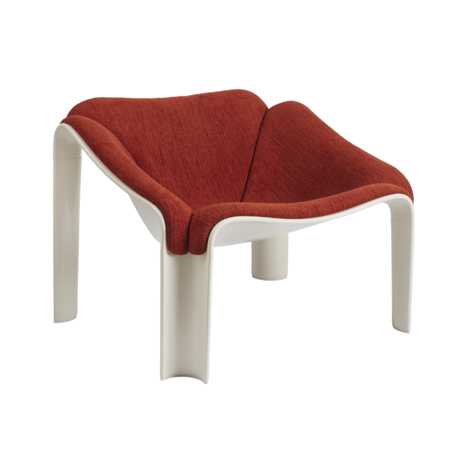 F300 Armchair Red with White Base [Amelia Revised]