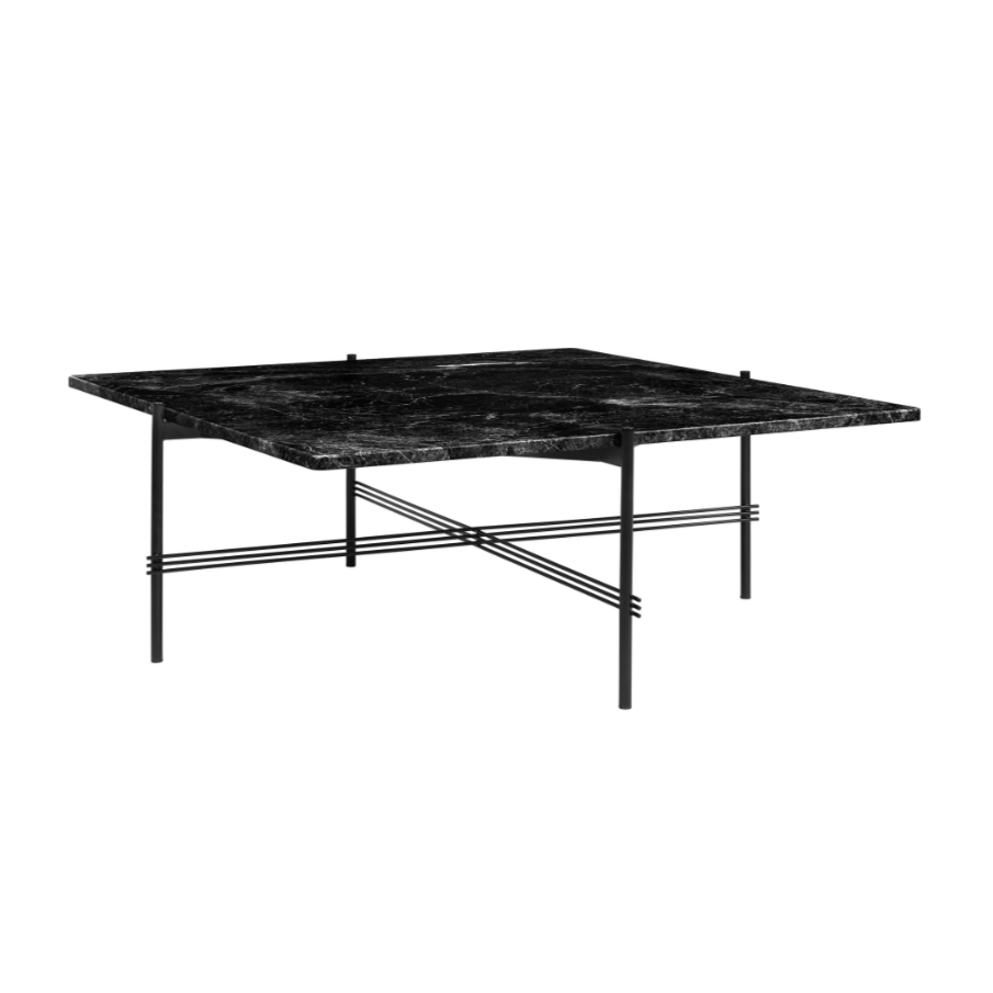 TS coffee table black marble with black base