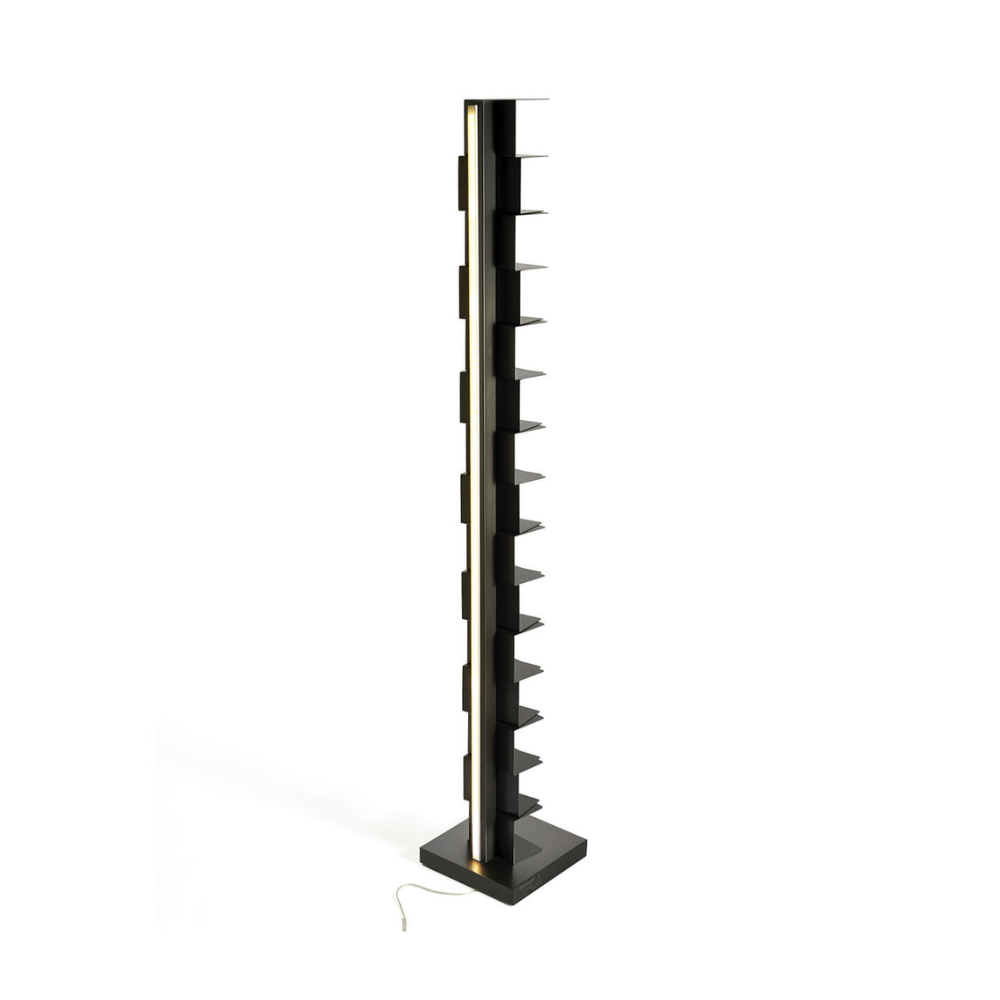 Illuminated shelf PTOLOMEO LUCE black