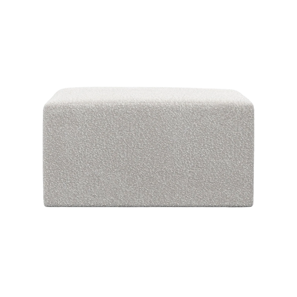 Modulares Sofa TORI - Hocker weiß Boucle