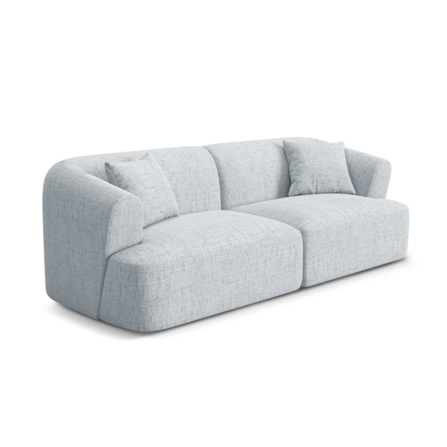 Sofa 3-Sitzer CAMPI hellgrau Chenille