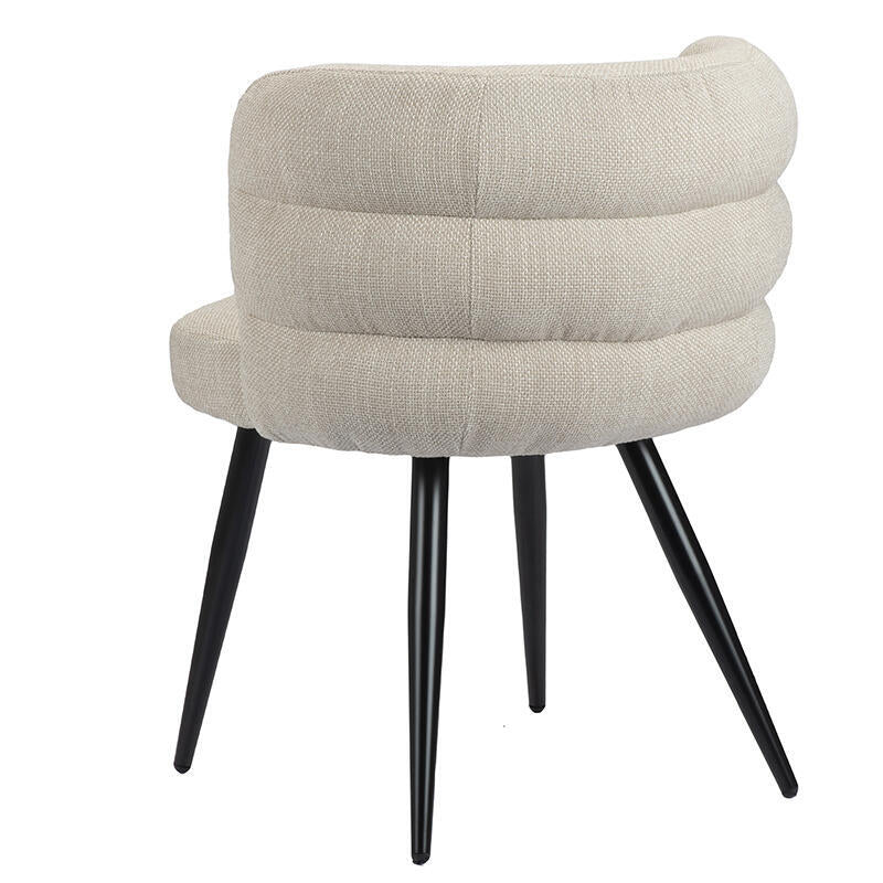Stuhl CLOUD hellbeige mit schwarzem Gestell