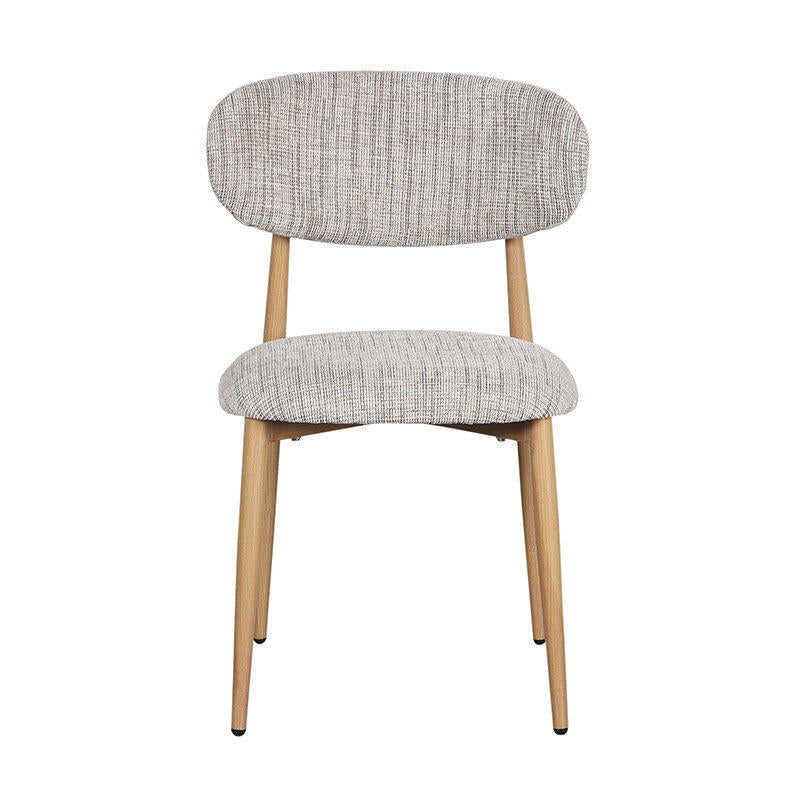 JAPANDI Chair in Gray Beige with Wooden Base