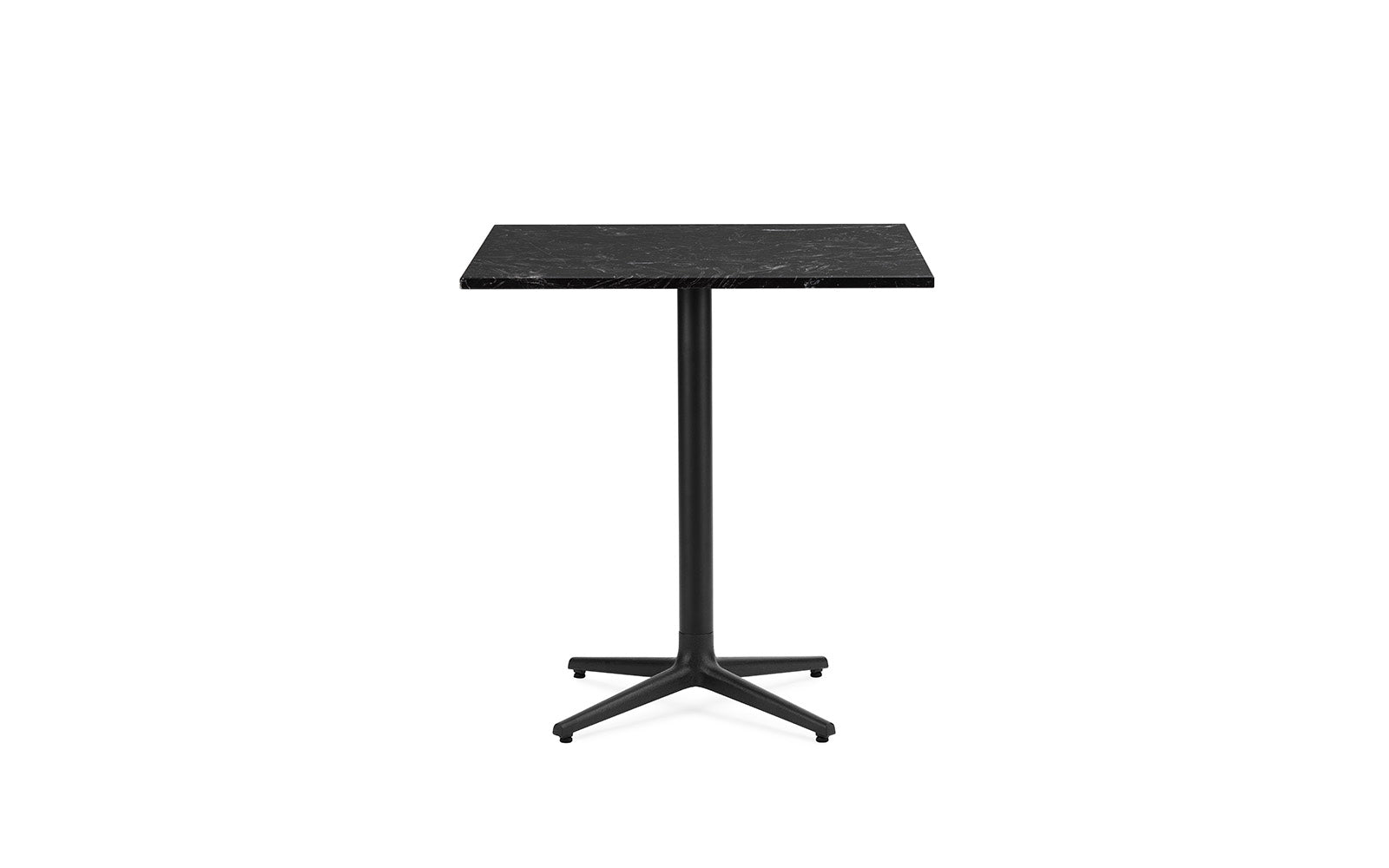 Cafe Table Allez Marble Top mit einer schwarzen Basis