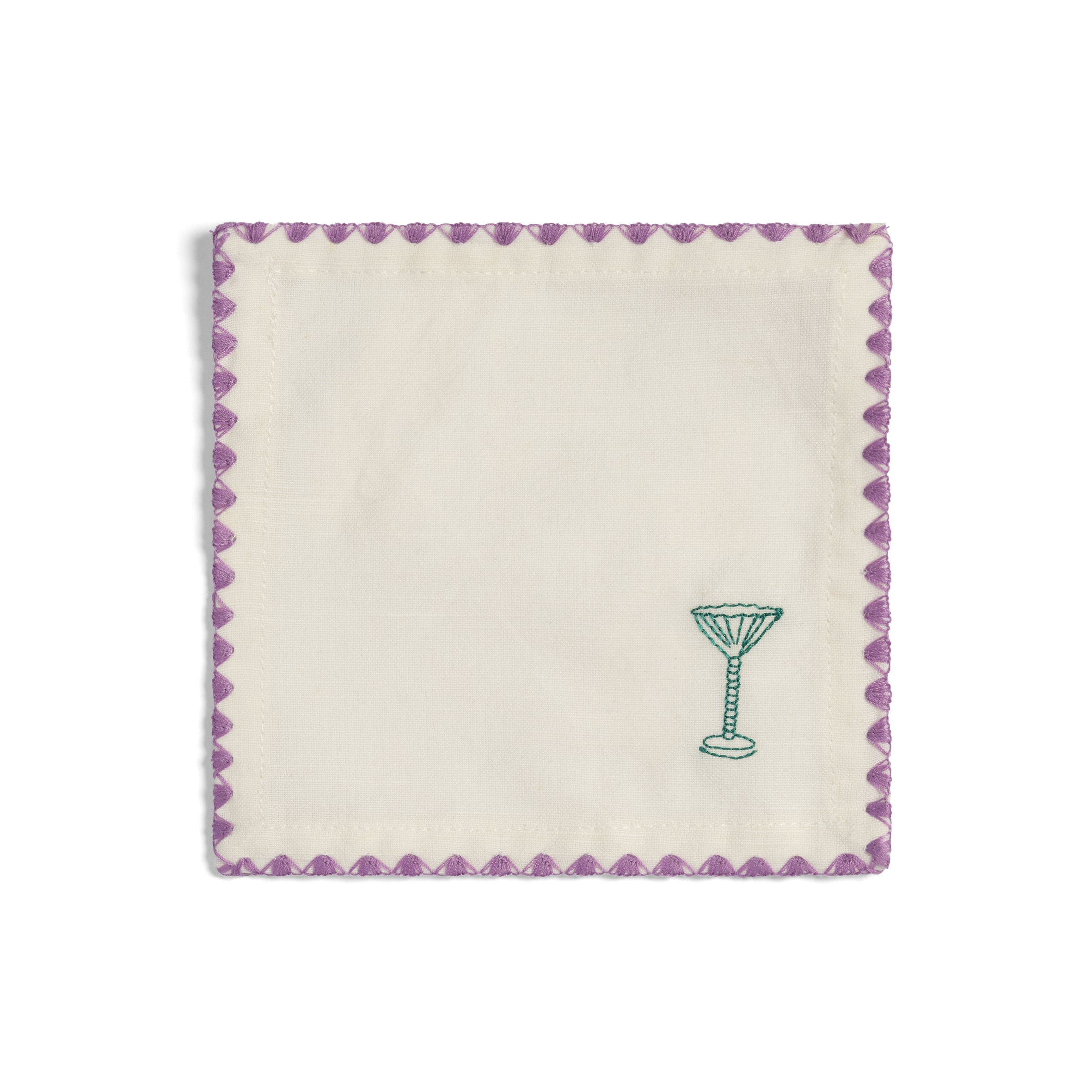 Cocktailservietten-Set ZIGZAG Baumwolle