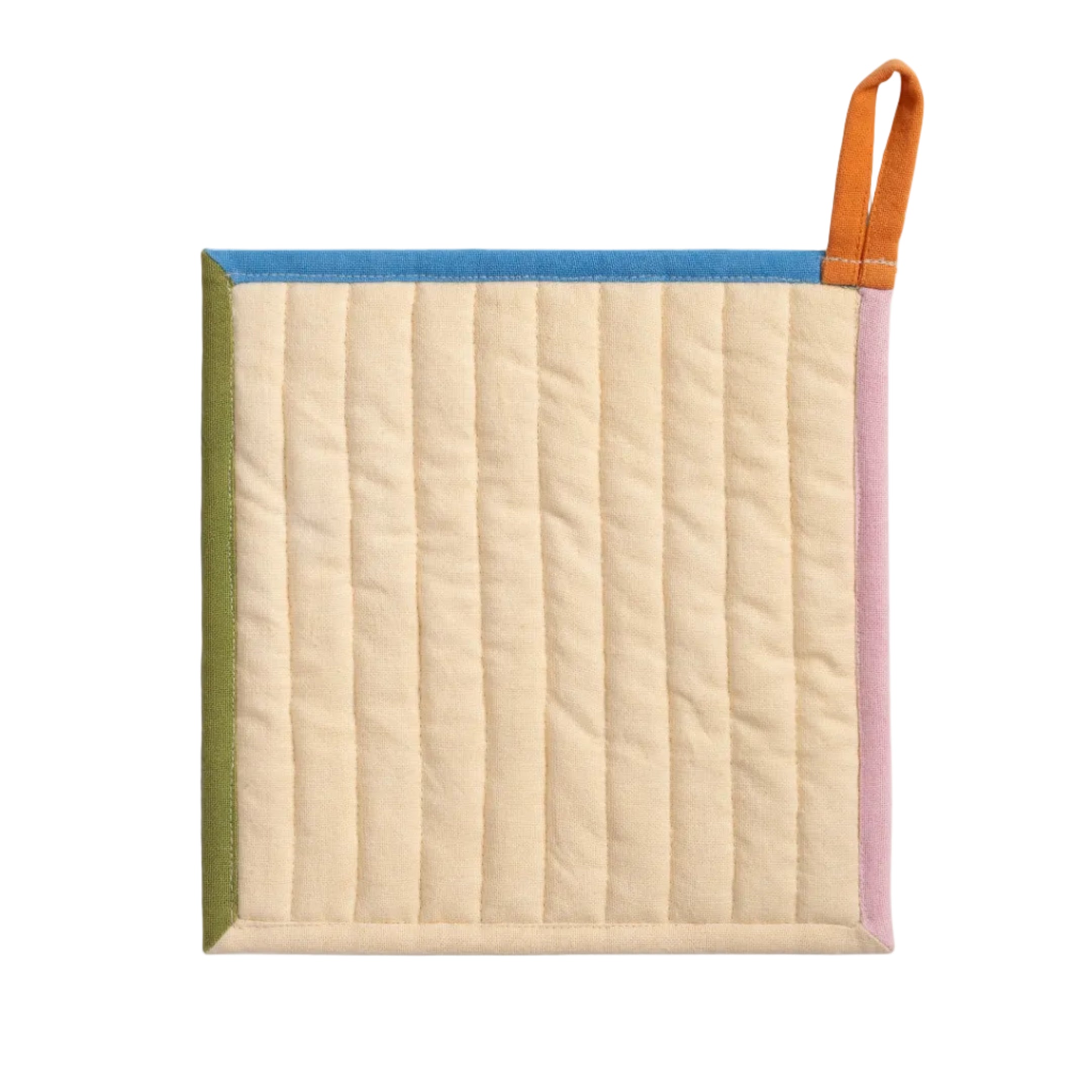 Küchenhandschuh STITCH CHECK bordeauxrot mit beige und orange