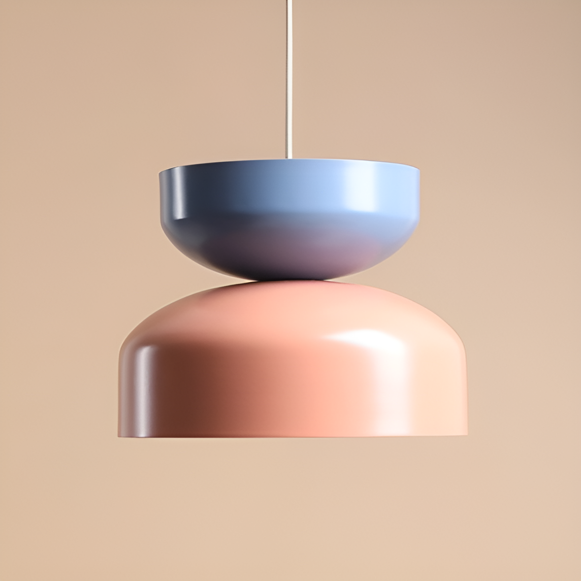 Hanging lamp coral tula with blue