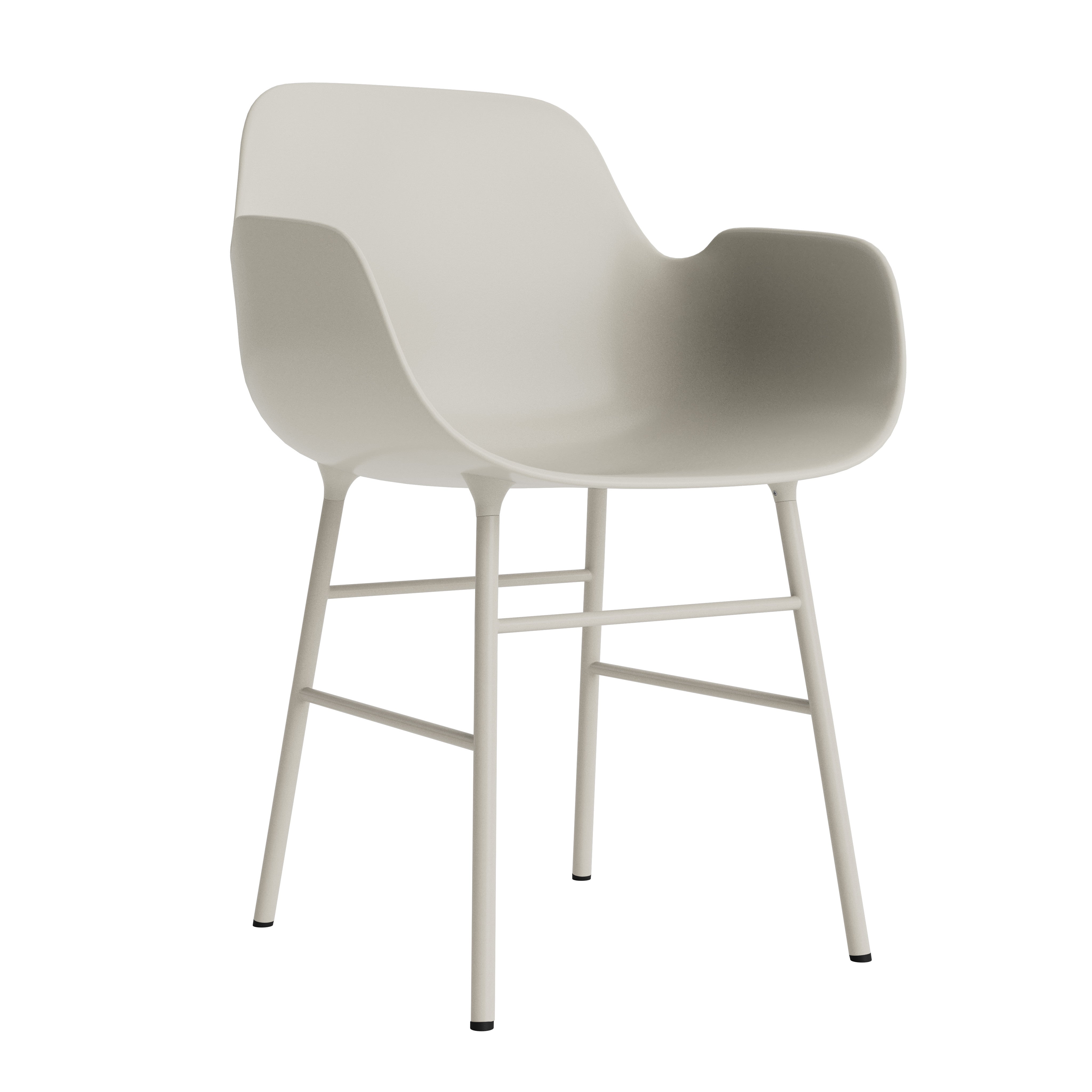 Chair with armrests of light gray forms